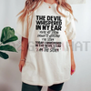 "The Devil Whispered In My Ear" Statement Tee by Dog Mom Hat