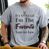 "Favorite Son-in-Law" T-Shirt – Funny Slogan Tee by Dog Mom Hat