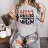 "Hiss" Funny Cats Rock T-Shirt – Kittens Rockin Graphic Tee by Dog Mom Hat