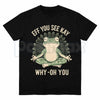 Funny "EFF YOU SEE KAY" Frog Meditation T-Shirt – Witty Zen Sarcasm Graphic Tee, Remastered Heavy Cotton Yoga Frog Top, Soft Lived-In Heavyweight Mindful Humor Shirt, Made in USA