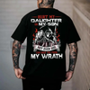Protective Dad Graphic Tee – “Hurt My Daughter or Son, Not Even God Can Save You” Shirt by Dog Mom Hat