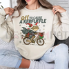 "Off to Cause a Kerfuffle" Frog Christmas Sweatshirt by Dog Mom Hat