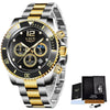 Multifunctional Mens Business Watch Luxury Military Quartz Stainless Steel Round Analog Wrist Watch For Men by Stevvex
