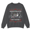 Funny Opossum Christmas Sweatshirt – "Overstimulated But Festive" Ugly Holiday Top
