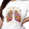 Yahweh Anatomical Floral Lungs Shirt - Modern Christian Minimalist Tee, Premium 100% Cotton Scripture Graphic Top, Inspirational Faith Gift for Her, Aesthetic Sacred Breath Religious Shirt, Soft Lived-In Heavyweight Worship Apparel