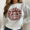 Merry Christmas Graphics Crewneck Sweatshirt by Dog Mom Hat