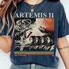 Artemis II Around The Moon Vintage T-Shirt by Dog Mom Hat