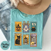 Halloween Cute Ghost Pumpkin Cat Shirt – Retro Ghost Tee, Spooky Cute Fall Outfit, Vintage Halloween Cat Shirt
