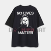 Halloween Michael Myers Men's T-Shirt – "Life Doesn't Matter", Horror Movie Graphic Tee by Dog Mom Hat