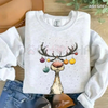 Vintage Reindeer Christmas Crewneck – Cute Retro Reindeer Pullover by Dog Mom Hat