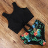 Modern High Waist Bikini Leopard Swimsuit Women Bikini Floral Swimsuit Set Two Piece Swimsuit For Women High Neck Bikini Push Up Swimwear Summer High Waisted Bathing Suit by Stevvex