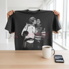 Vintage Black and White Hockey Kiss T-Shirt by Dog Mom Hat