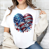 American Flag Heart Design T-Shirt by Dog Mom Hat