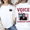 "Voice of a Generation" Charlie Kirk T-Shirt - Double-Sided Unisex Tee, Political Statement Apparel