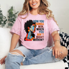 Relaxed Fit T-Shirt African American Graffiti Portrait Print – Unisex Polyester Knit Spring and Summer Tee by Dog Mom Hat