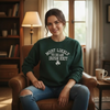 "Most Likely To Do An Irish Exit" Embroidered-Style Sweatshirt by Dog Mom Hat