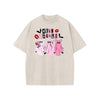 Unisex "Mean Ghouls" Halloween T-Shirt – Washed Cotton, Vintage Streetwear, Bat Graphic