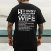 5 Things You Should Know About My Wife T-Shirt – Funny Husband Graphic Tee by Dog Mom Hat