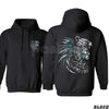 Aztec Art Chicano Graphic Oversized Hoodie – Indigenous Mex Clothes Pullover, Unisex Cultural Streetwear