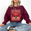 'Yule Shall Not Pass' Balrog Death Metal Font LOTR Ugly Christmas Sweater by Dog Mom Hat