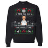 "Fine I'll Go But I'm Gonna Complain The Whole Time" Ugly Christmas Sweatshirt | Funny Relatable Holiday Jumper | Introvert Xmas Gag Gift
