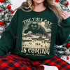 The Yule Cat Is Coming Sweatshirt by Dog Mom Hat
