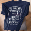 Pro-Immigrant "I'll Take My W Neat F ICE" T-Shirt by Dog Mom Hat