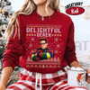 "Delightful Derek" Christmas Sweatshirt by Dog Mom Hat