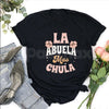 "La Abuela Más Chula" Spanish Graphic Tee – Premium 100% Cotton Grandmother Gift, Cute Floral Abuela Portrait Shirt, Soft Lived-In Heavyweight Latina Fashion, Made in USA