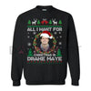 "All I Want For Christmas Is D Maye" Sweatshirt – Drake Maye Football Fan Crewneck Gift by Dog Mom Hat