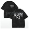The Resistance Tour: ABOLISH ICE Heavy Metal Tee – Vintage Washed Distressed Streetwear, Radical Activist Graphic Top