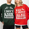 Made in USA Christmas Couple 100% Cotton Sweatshirt – Cute Matching Holiday Design Unisex Sweatshirt for Women and Men by Dog Mom Hat