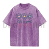 Holafish Acid Wash Daisy Print T-Shirt by Dog Mom Hat