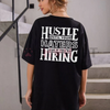 HUSTLE UNTIL YOUR HATERS Casual Black Print T-shirt – Motivational Quote Tee, by Dog Mom Hat