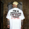 "I'm A Grown Man I Do What My Wife Want" Funny T-Shirt by Dog Mom Hat