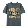 "Kinda Fit Sorta Fart" Funny Gym T-Shirt – Sarcastic Fitness Graphic Tee, Premium 100% Cotton Workout Humor Top, Soft Lived-In Heavyweight Activewear Shirt, Made in USA