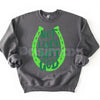 Not Luck Just God Horseshoe St. Patrick's Day Sweatshirt | Faith Over Luck Christian Shirt | Religious St. Paddy’s Day Crewneck | Western Faith Horseshoe Jumper | Aesthetic Christian St Patrick's Pullover | Lucky Horseshoe Faith Gift