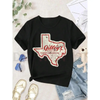 Vintage Gilley's Pasadena Texas Women's T-Shirt – Retro Western Crew Neck Black Tops by Dog Mom Hat