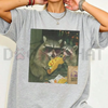 Raccoon Eating Taco Funny T-Shirt by Dog Mom Hat