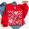 Cute Teacher Valentine Sweatshirt by Dog Mom Hat