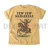 Retro Cowboy "Pew Pew Madafakas" T-Shirt by Dog Mom Hat