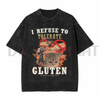 "I Refuse To Tolerate Gluten" Washed T-Shirt by Dog Mom Hat
