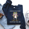 Funny Frog Sweatshirt by Dog Mom Hat