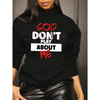 Women's Front Slogan Letter Print Hoodie – Long Sleeve Tops Graduation by Dog Mom Hat