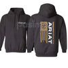 Ariat Flag Hoodie – Western Lifestyle Apparel Pullover, Classic Cowboy Style & American Flag Graphic, Unisex