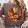 Thanksgiving Turkey Graphic Loose T-Shirt – Cozy Fall Gathering Tee by Dog Mom Hat