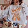 "Eating for Two" Thanksgiving Pregnancy Announcement Sweatshirt by Dog Mom Hat