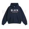 Black "No Cream, No Sugar" Hoodie – Coffee Lover Statement Pullover by Dog Mom Hat