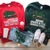 "Bend Over And I'll Show You" Christmas Couple Shirt & Sweatshirt by Dog Mom Hat