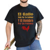 Men’s Rooster Graphic Tee - Black Shirt with Red Rooster Design, Unique Gift Idea